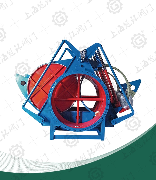 Electric push rod fan-shaped blind valve
