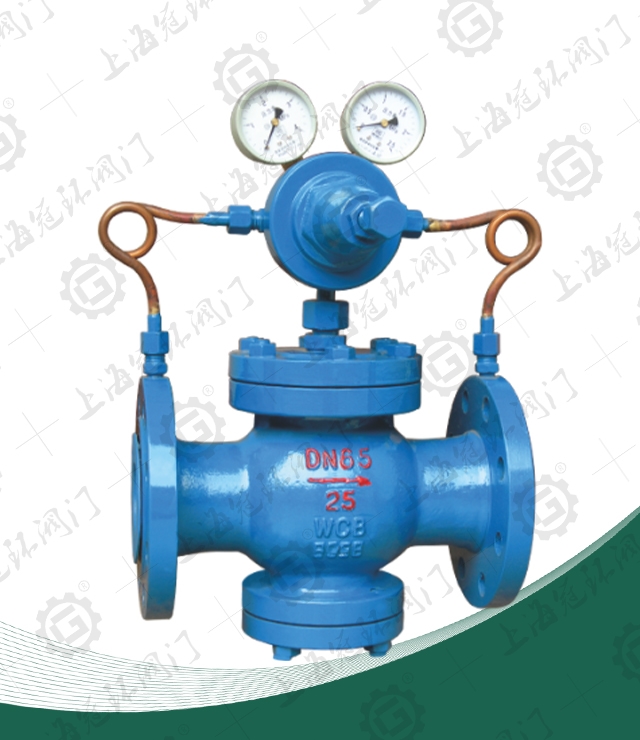 Pilot piston gas pressure reducing valve